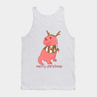 Christmas dinosaur T Rex, merry christmas Tank Top